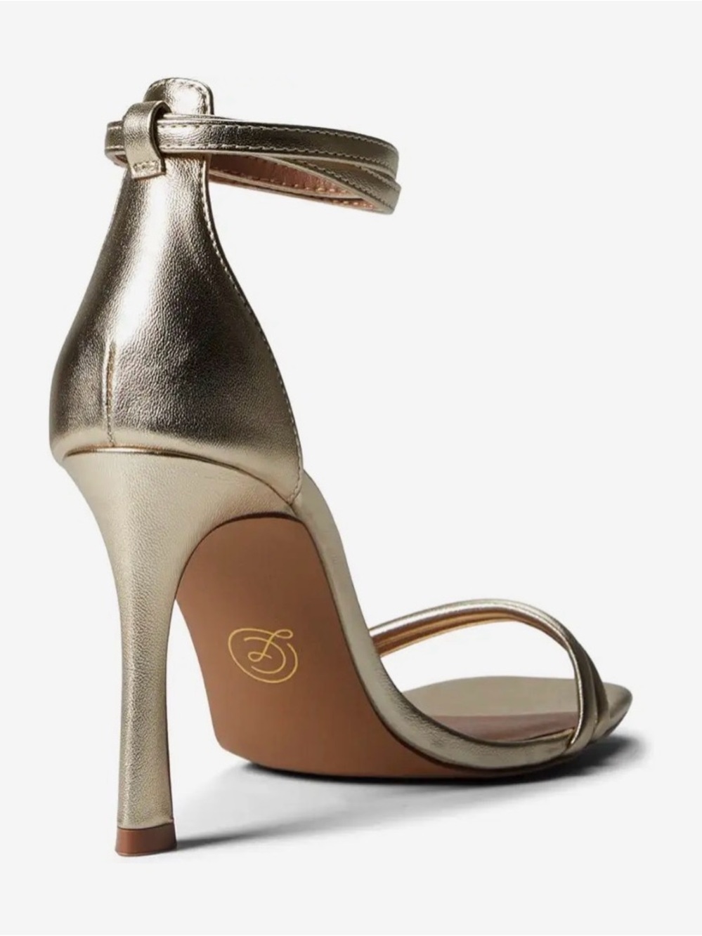 Chinese Laundry Gold Double-Strap Ankle Strap Stilettos - Picture 5 of 7